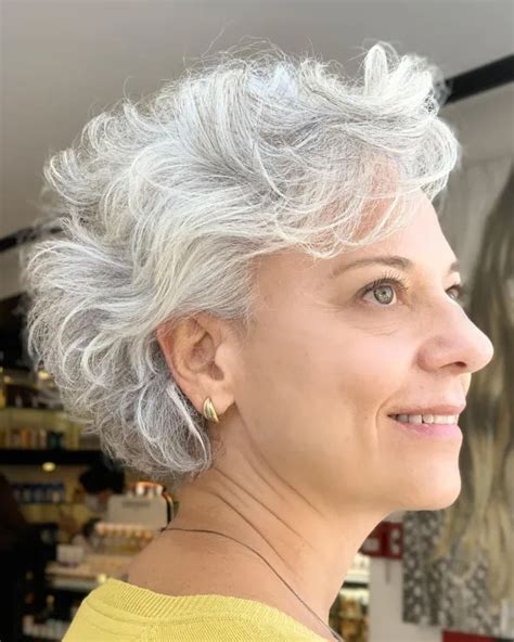 short white hair|30 Short Gray Hairstyle Ideas to Rock in 2024 .